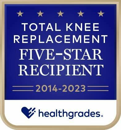 Five Star Recipient for Total Knee Replacement 2014 2023