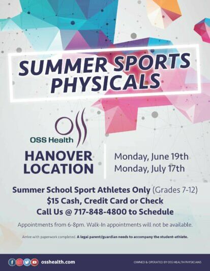 OSS Hanover Summer Physicals
