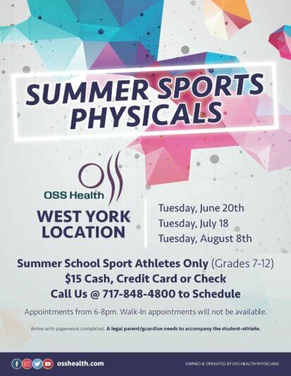 OSS West York Summer Physicals